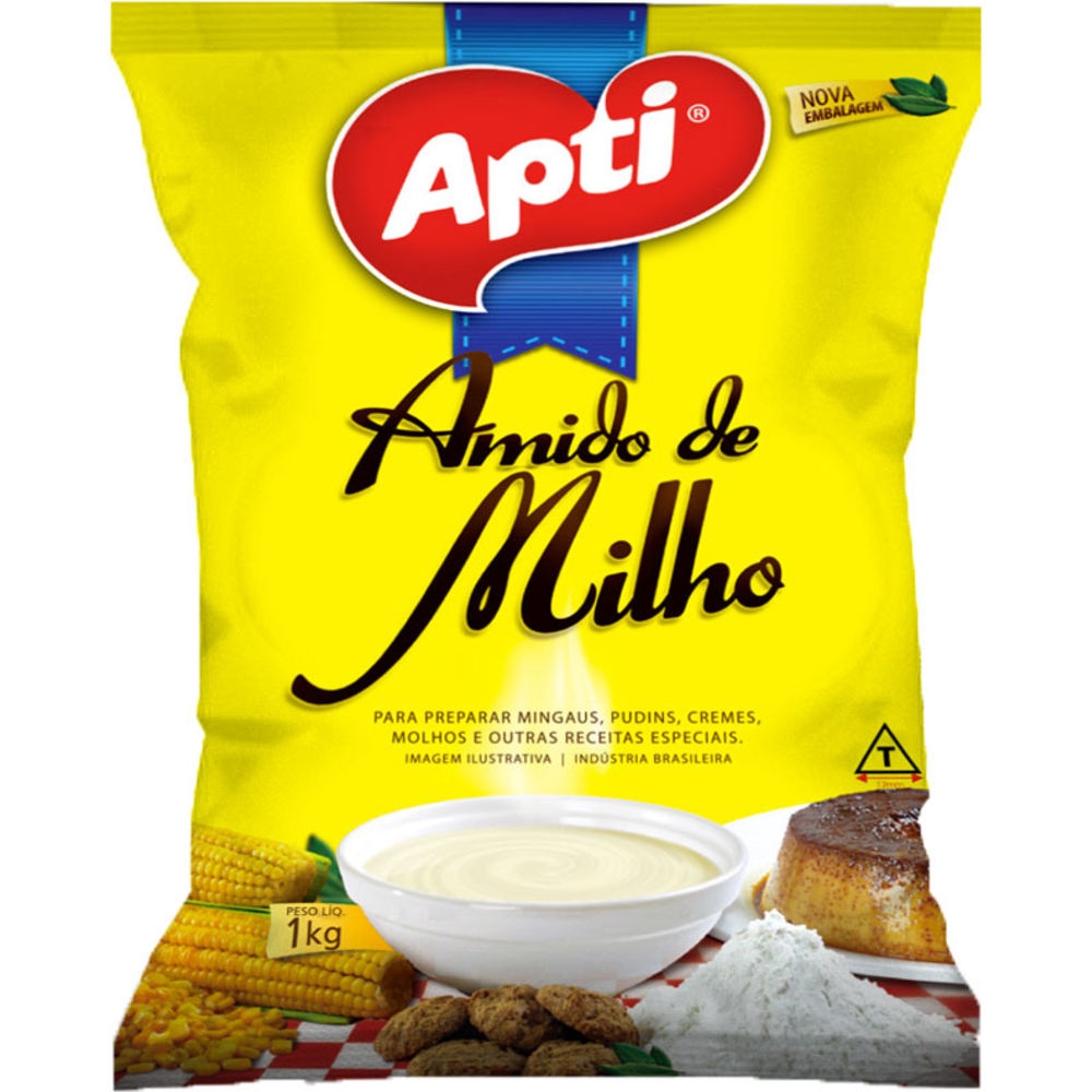 Amido Milho Apti 1Kg Sachê