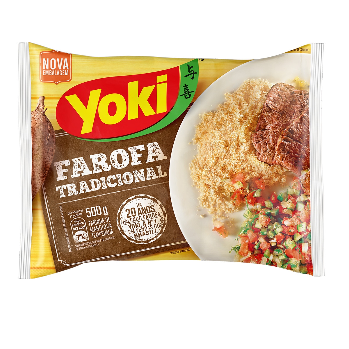 Farofa Yoki Mandioca Temperada 500g
