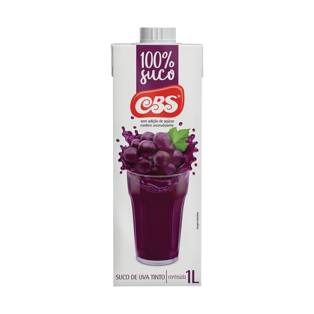 Suco CBS Uva Tinto 100% Suco 1l