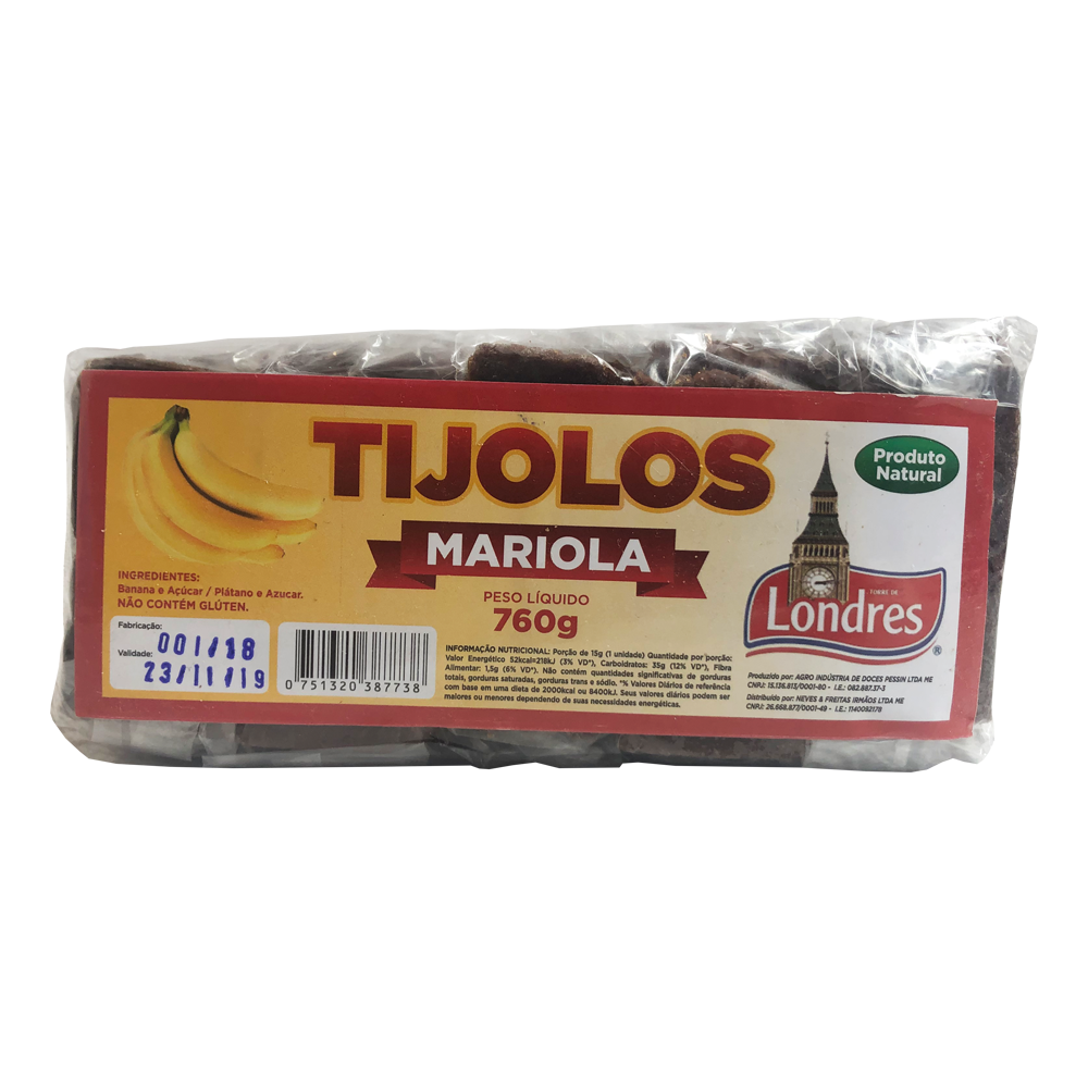Tijolos Mariola - Produto Natural